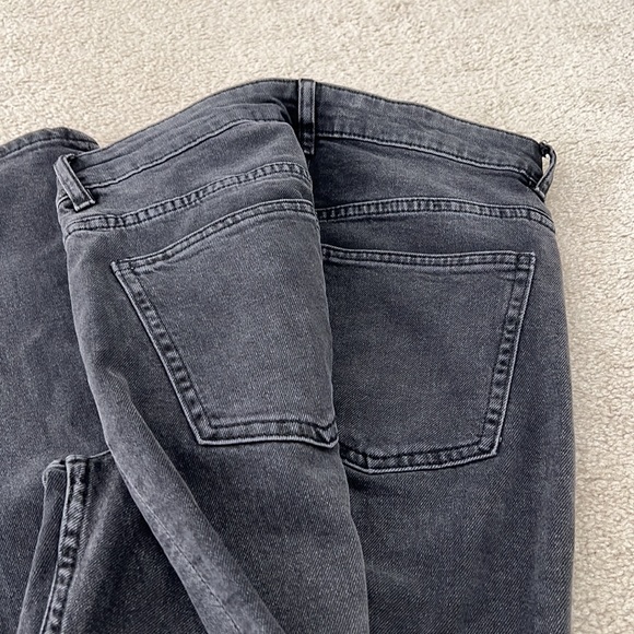 H&M Black High Waisted Straight Leg Split Hem Jeans - DONATING 5/14 - Picture 4 of 10